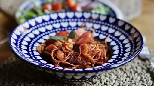 ,,Zabójcze’’ spaghetti all'assassin vegestyl