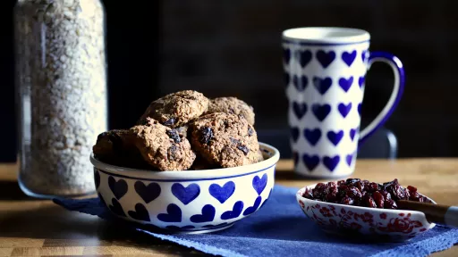 Ciasteczka śniadaniowe z żurawiną vegestyl