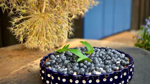 Tarta z bor&oacute;wkami vegestyl