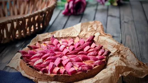 Ciasto kruche z rabarbarem vegestyl