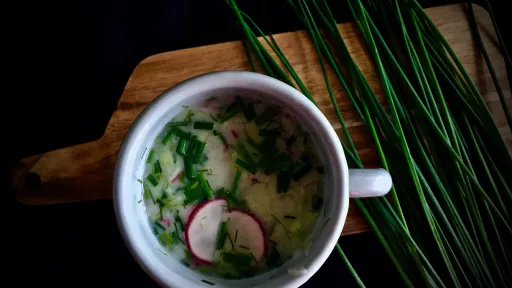 Chłodnik og&oacute;rkowo-rzodkiewkowy vegestyl