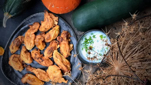 Kwiaty z cukinii - vegestyl