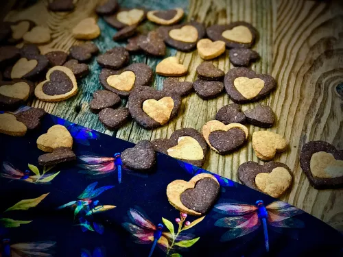 Ciasteczka kakaowo - orzechowe vegestyl