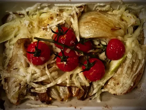 Fenkuł zapiekany w alternatywie sera vegestyl