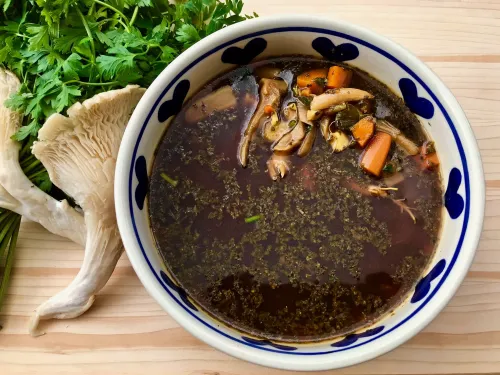 A'la flaczki z boczniaka vegestyl