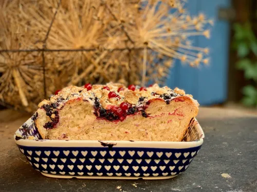 Drożdżówka z porzeczkami vegestyl