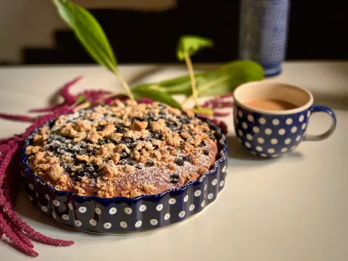 Drożdżówka z jagodami vegestyl