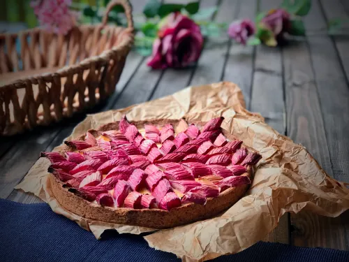 Ciasto kruche z rabarbarem vegestyl