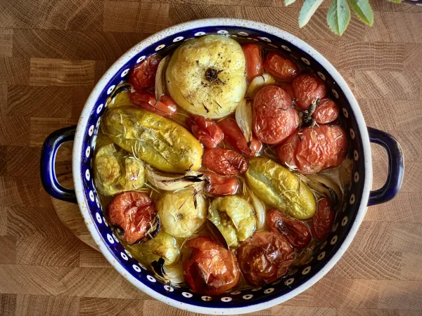 Pieczone pomidory vegestyl