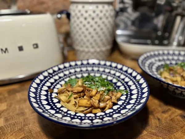 Tagliatelle z borowikami vegestyl