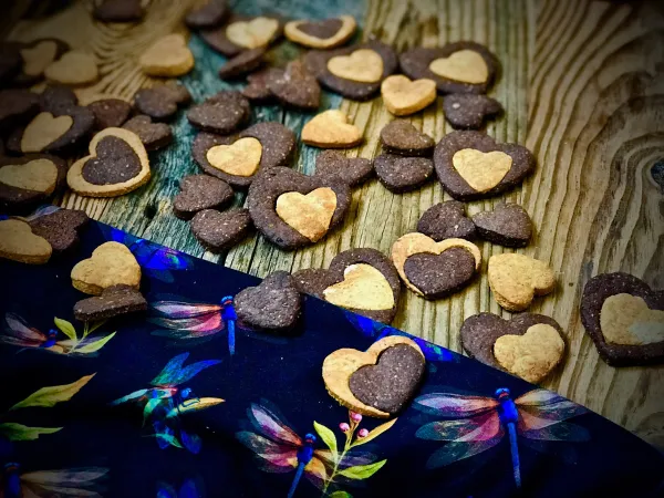 Ciasteczka kakaowo - orzechowe vegestyl