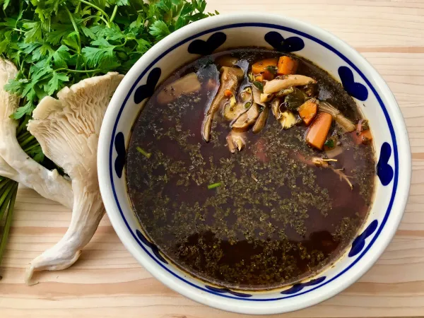 A'la flaczki z boczniaka vegestyl