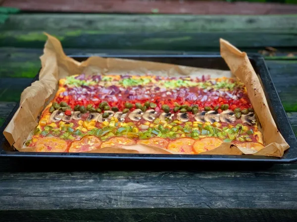 Kolorowa pizza vegestyl