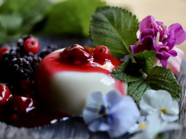 Wegańska Panna Cotta z wiśniową frużeliną vegestyl