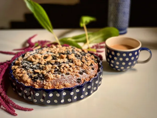 Drożdżówka z jagodami vegestyl