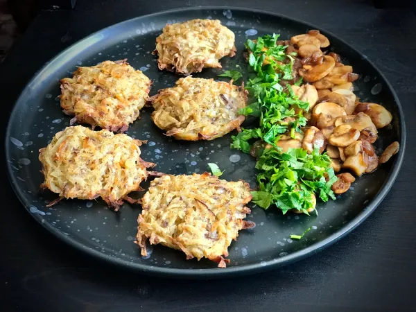 Pieczone placki ziemniaczane - vegestyl