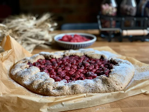 Tarta z malinami vegestyl