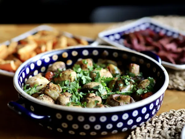 Pieczone pieczarki z tymiankiem vegestyl