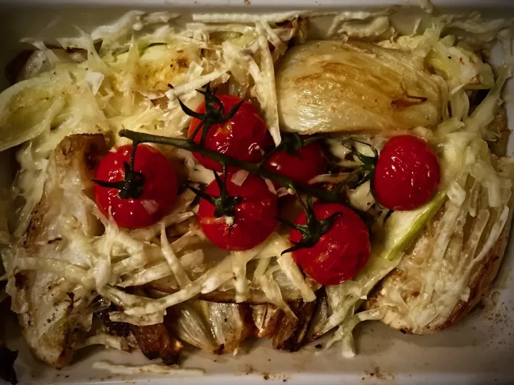 Fenkuł zapiekany w alternatywie sera vegestyl