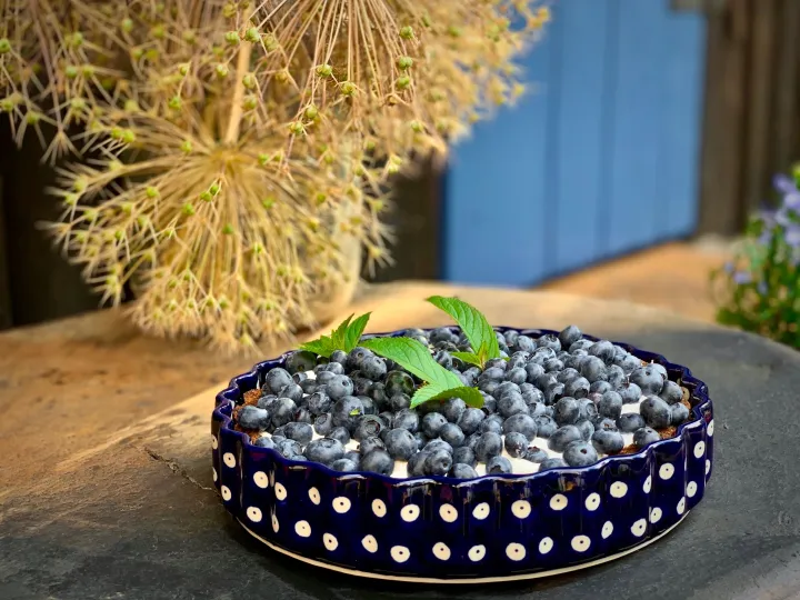 Tarta z bor&oacute;wkami vegestyl